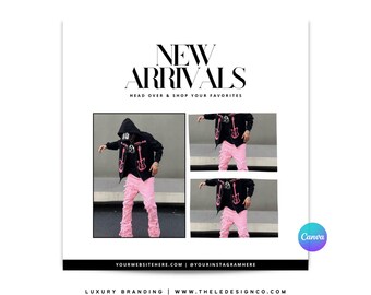 Pre-made "New arrivals" CANVA flyer template | | 100% editable in Canva