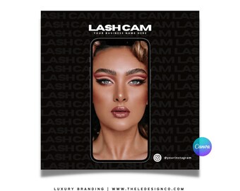 Pre-made &quot;Lash cam&quot; flyer | 100% editable in Canva