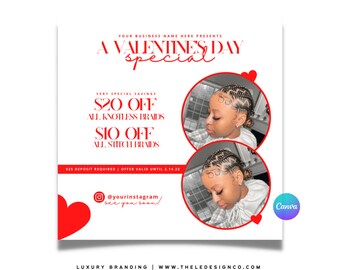Pre-made "Valentine's Day Special" flyer | 100% editable in Canva