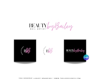 Luxury pre-made Canva logo branding package