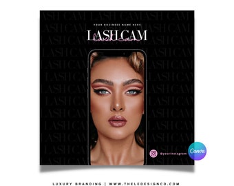 Pre-made &quot;Lash cam&quot; flyer | 100% editable in Canva