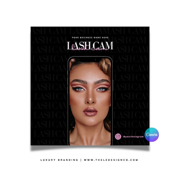 Pre-made "Lash cam" flyer | 100% editable in Canva