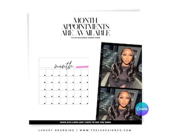Pre-made "appointments available" flyer | 100% editable in Canva