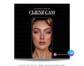Pre-made "Client cam" flyer | 100% editable in Canva