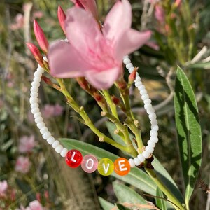 Love handmade letter beaded bracelets