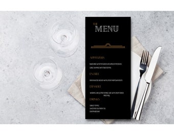 Art Deco Wedding Menu