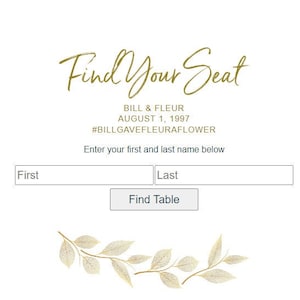 QR Code Wedding Seating Chart, Scan QR Code for Guests to find their Seat, Minimalist Sign, Digital Seating Chart