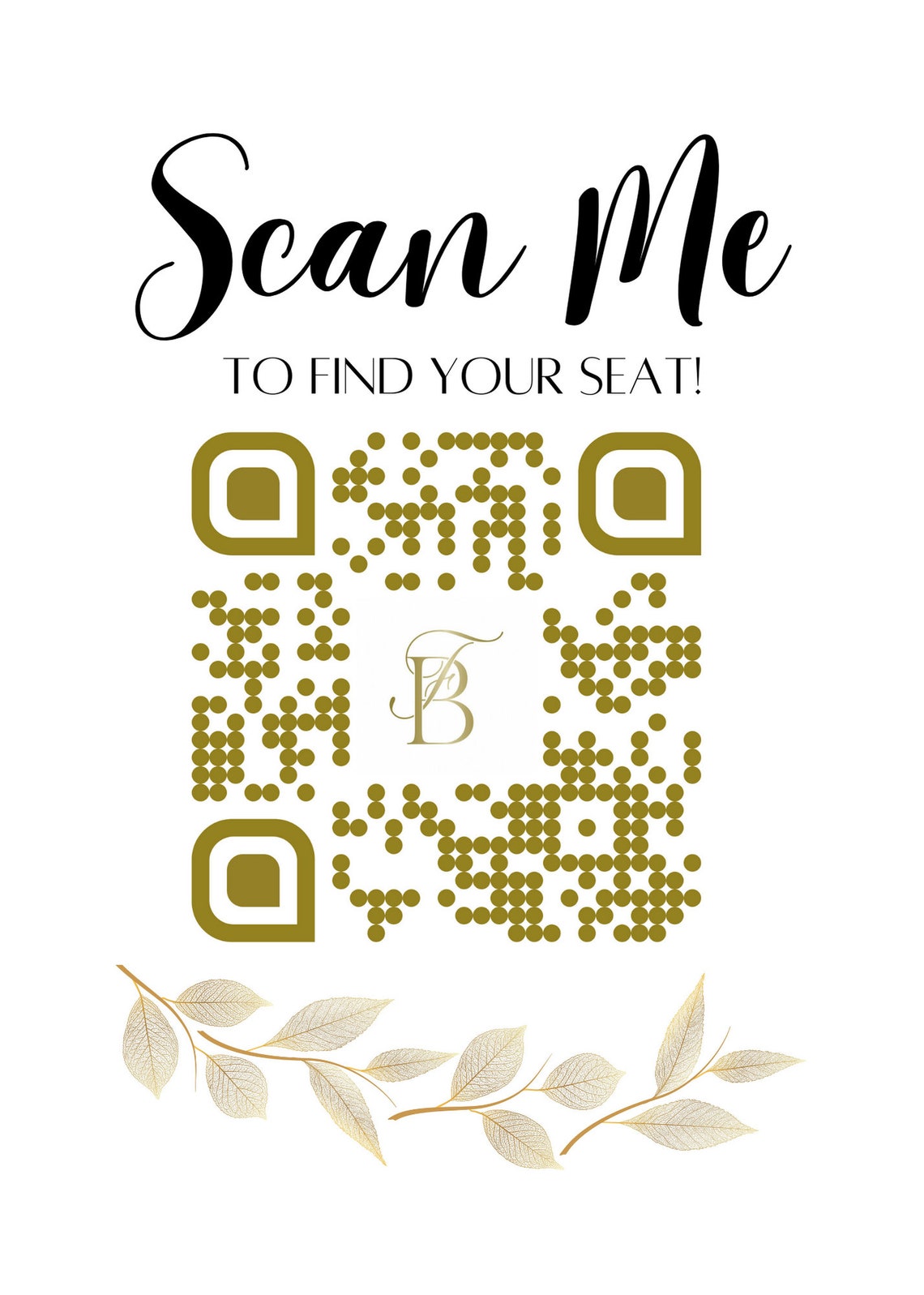 QR Code Wedding Seating Chart Scan QR Code for Guests to Find Etsy