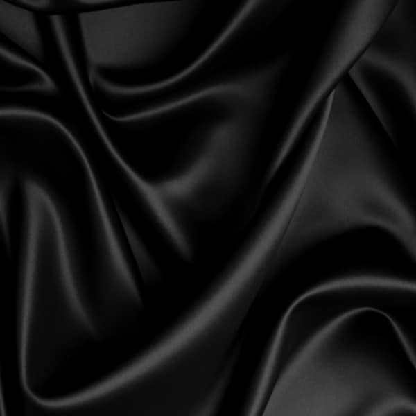 Black Stretch Silk Charmeuse, Silk by Yard,Luxurious Charmeuse for Bridal, Silk for Gowns| Fabric for Backdrop |Slip Fabric for Dress