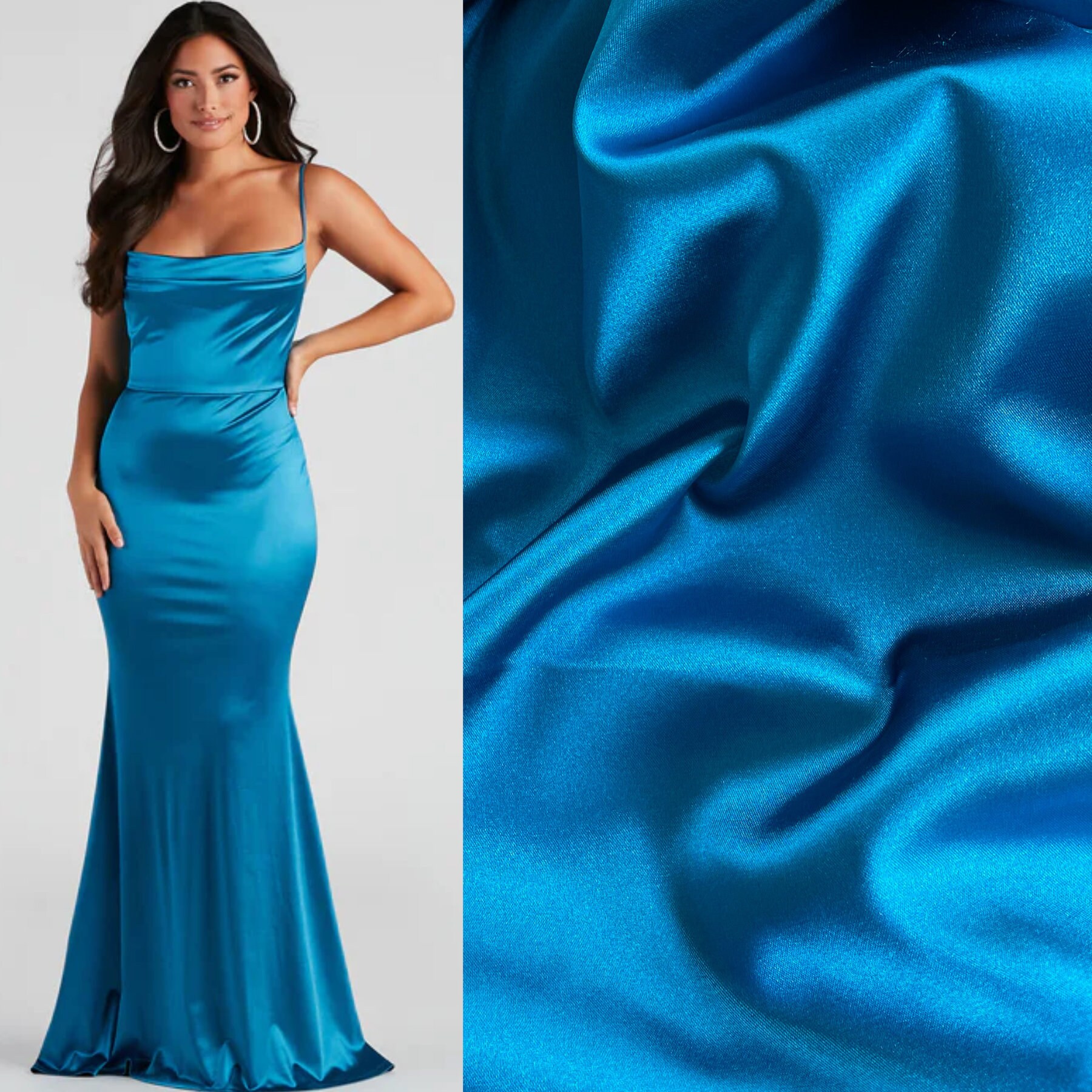 Turquoise Cami Slip Dress (Sizes 4-12) - CAM011TU