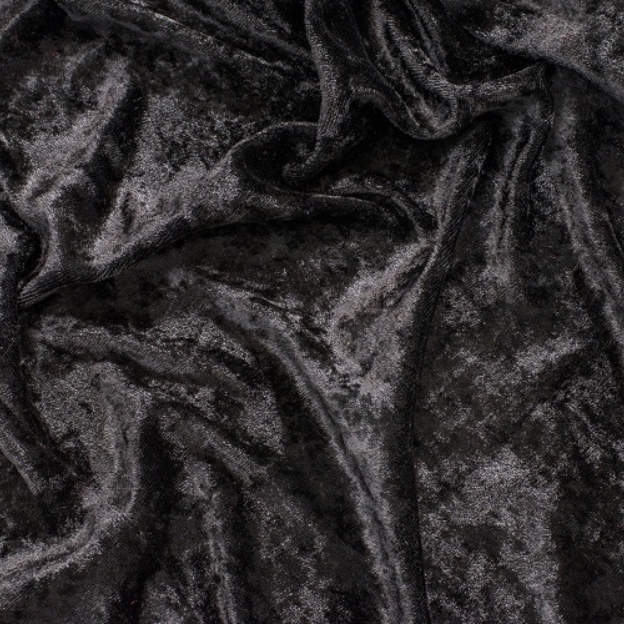 Black - Stretch Polyester Crushed Velvet Fabric – Prism Fabrics & Crafts