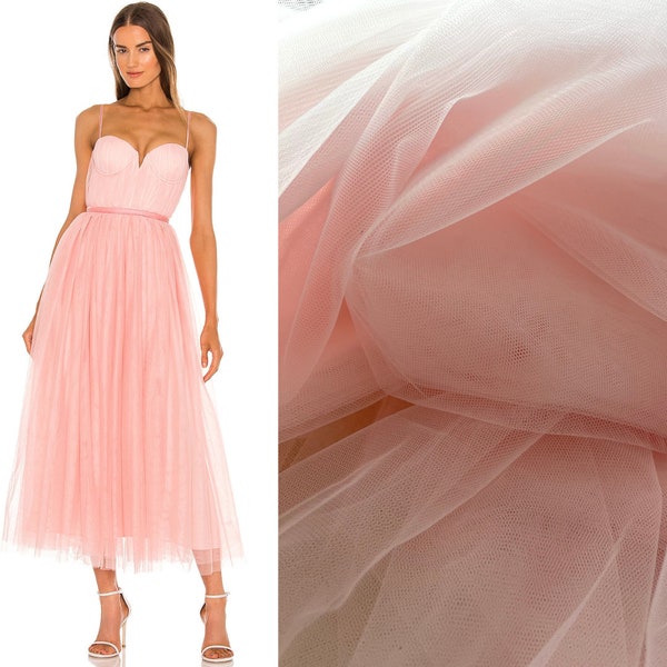 Blush Pink Bridal Tulle High Quality,Soft Tulle Fabric, Soft Tulle for Skirts,Tutu,Bridal&Veils,Italian Tulle for Gowns,Small Holes Tulle