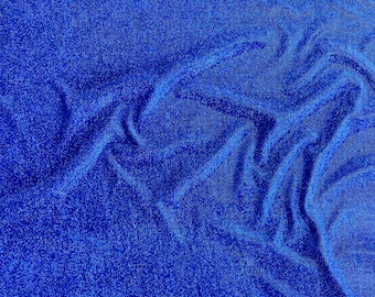 Royal Blue Lurex Glitter Fabric, Shimmer Fabric, Royal Blue Glitter Fabric for Gown,Dress,Backdrop, Luxurious Fabric for Party-wear,Decor