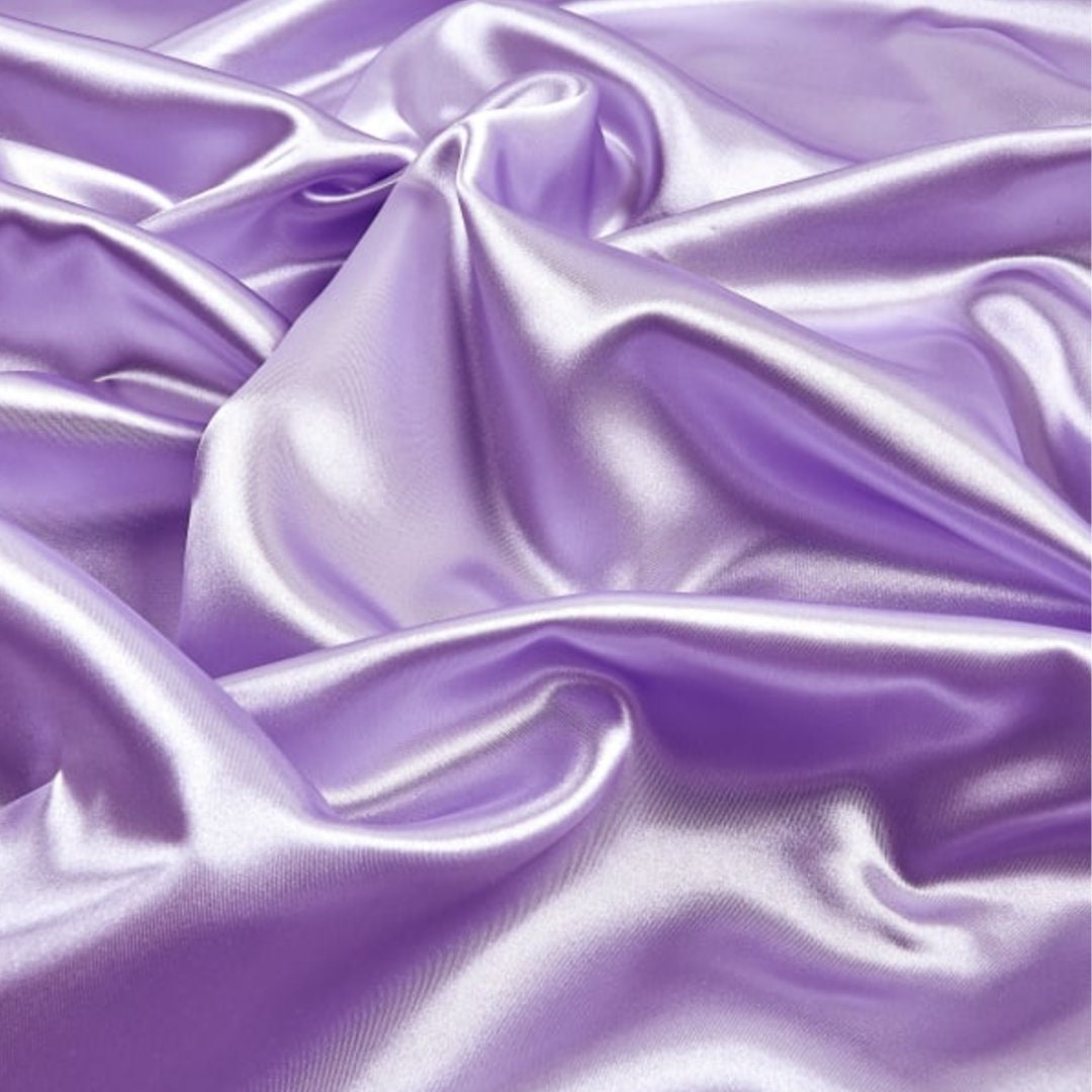Lavender Satin Fabric, Sheen Satin Fabric Medium Weight,purple Bridal