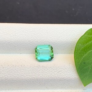 Natural Tourmaline Loose Gemstone,Emerald Cut, Jewelry Making Tourmaline, Afghani Tourmaline  ~ 0.95 Carat