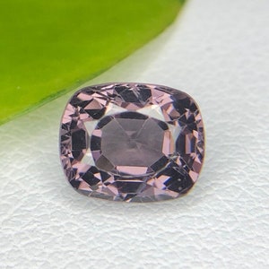 Grayish Pink Spinel Gemstone: 1.75 Carat Cushion Cut Loose Stone