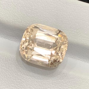 Ring Size Topaz Loose Gemstone, Natural Topaz Cut Stone, Sherry Colour, Faceted Cushion Shape, Christmas Jewellery, Skardu Topaz - 15.45 CT