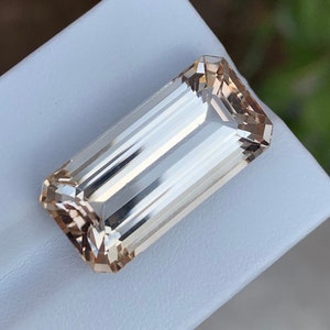 Golden Topaz Loose Gemstone: 32 Carat Emerald Cut, Loupe Clean
