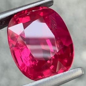Natural 2+ CT Red Star Ruby Gemstone - Cushion Cut July Birthstone