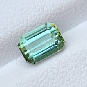 Light Green Tourmaline | Natural  Tourmaline Gemstone | Emerald Shape | Tourmaline Ring | Tourmaline For Ring |  Handmade Tourmaline 1.30 CT