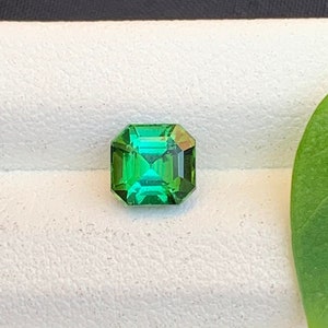 Natural Tourmaline Loose Gemstone,Asscher Cut, Jewelry Making Tourmaline, Afghani Tourmaline  ~ 1.25 Carat
