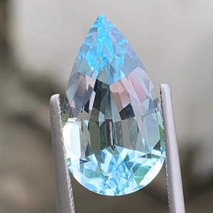 Santa Maria Color No Heat Natürlicher Aquamarin Ringstein, loser Aquamarin Edelstein für die Schmuckherstellung, 6,705 CT