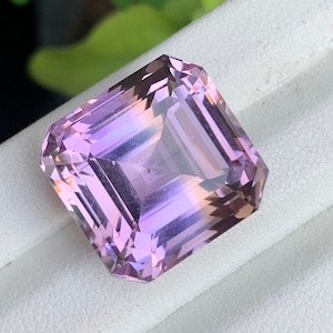 Natural Ametrine Loose Gemstone, Bi Color Ametrine Stone, Faceted Asscher Shape, Jewelry Size Fabulous Ametrine, Ametrine For Gift, 26.30 Ct
