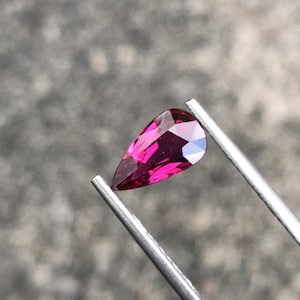 AIG Certified Pinkish Red Color Ruby  Gemstone , Fancy Pear Cut Natural Ruby July Birthstone , 1.55 CT