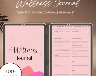 Wellness Journal | Digital Wellness Planner | Fitness Tracker | Learning Well Journal | Daily Wellness Journal  | Goodnotes Journal