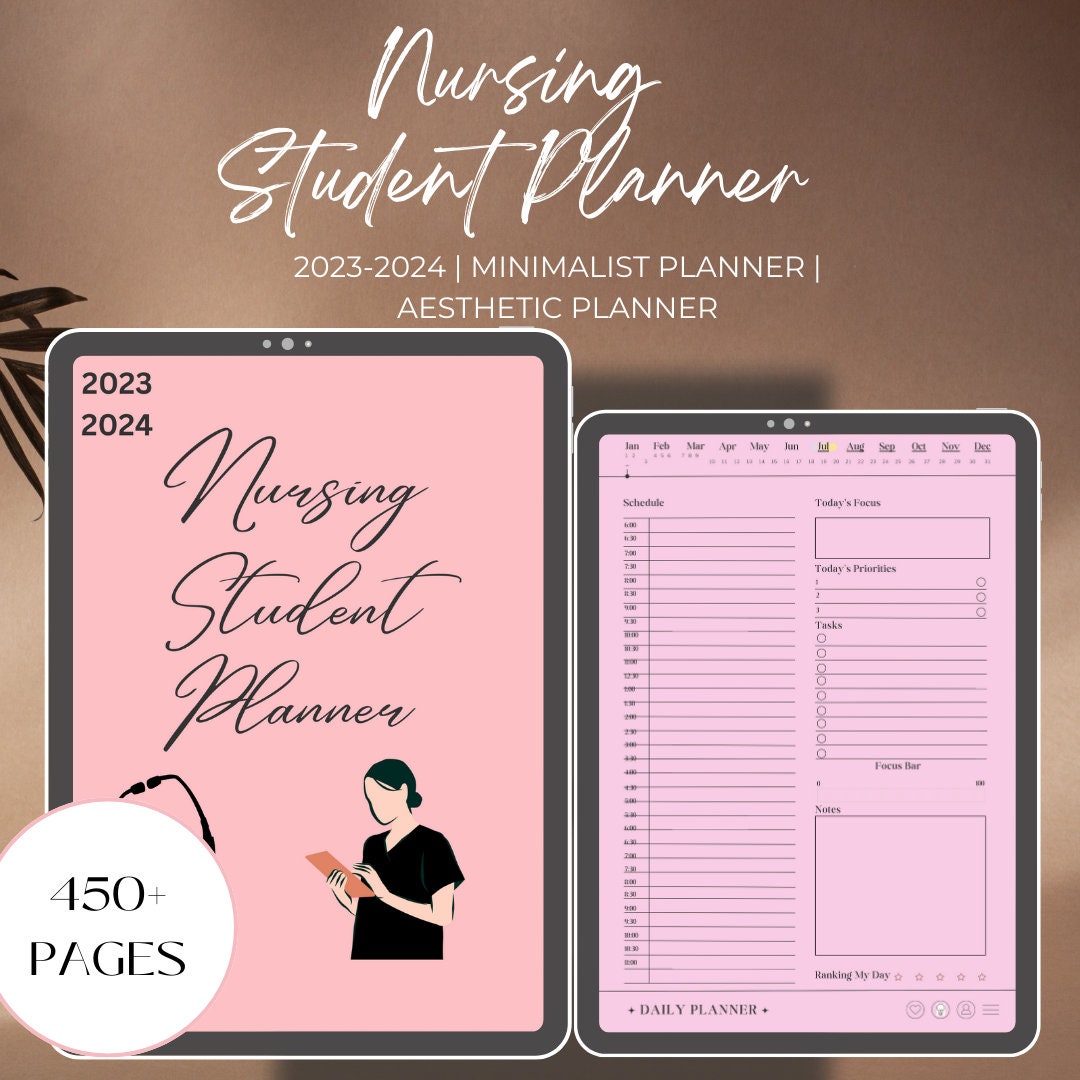 Nursing Student Planner 20232024, Nursing School Planner, Academic