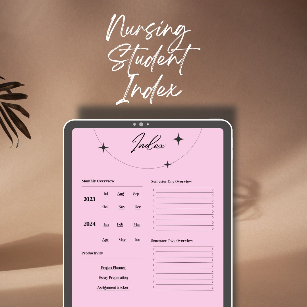 Nursing Student Planner 20232024, Nursing School Planner, Academic