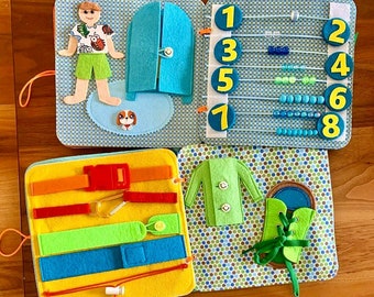 Livre Tissu Bébé Sensoriel Avec 13 Queues 3D D’Animaux – Livre D’Éveil Doux Jungle & Mer, Sons Froissés, Hochet & Dentition, Cadeau Naissance Idéal