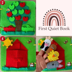 First Quiet Book, Busy Book, Toddler Quiet Book, Quiet Book for Baby 1 Year Old, Felt Montessori and Sensory Activity Book,Travel Busy Board image 4
