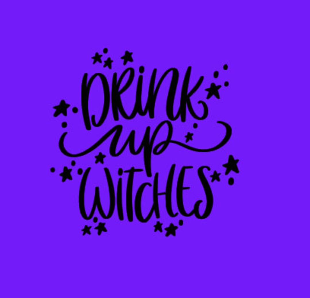 Drink up Witches Decal / Halloween Decal / Wine Glass Decal / Etsy