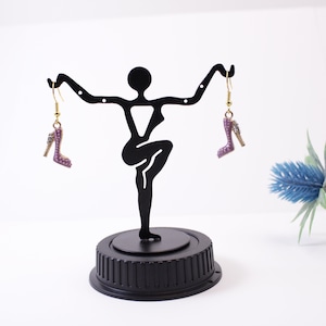 High-Heel Shoe Earring - Purple