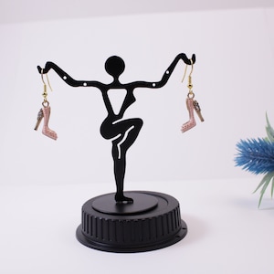 High-Heel Shoe Earrings - Pink