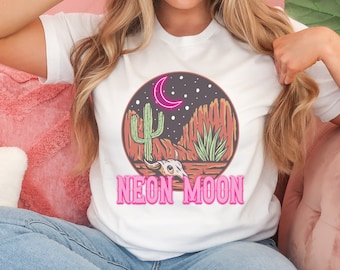 Neon Moon Country Music Shirt, Western Graphic Tee, Country Concert Outfit, Country Summer Shirt, Rodeo Shirt, Western Clothing, Cowgirl Tee