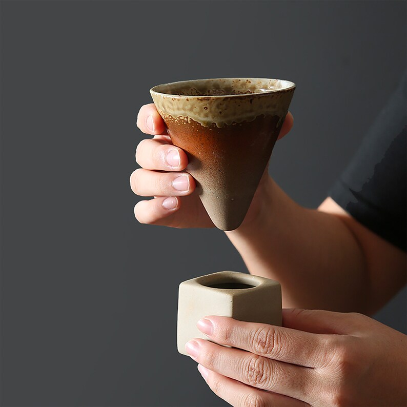 Unique Ceramic Cone Shaped Cups for Coffee Espresso Etsy