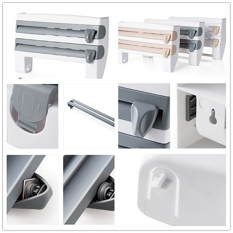 Aluminum Tin Foil and Plastic Cling Wrap Dispenser With Paper Etsy