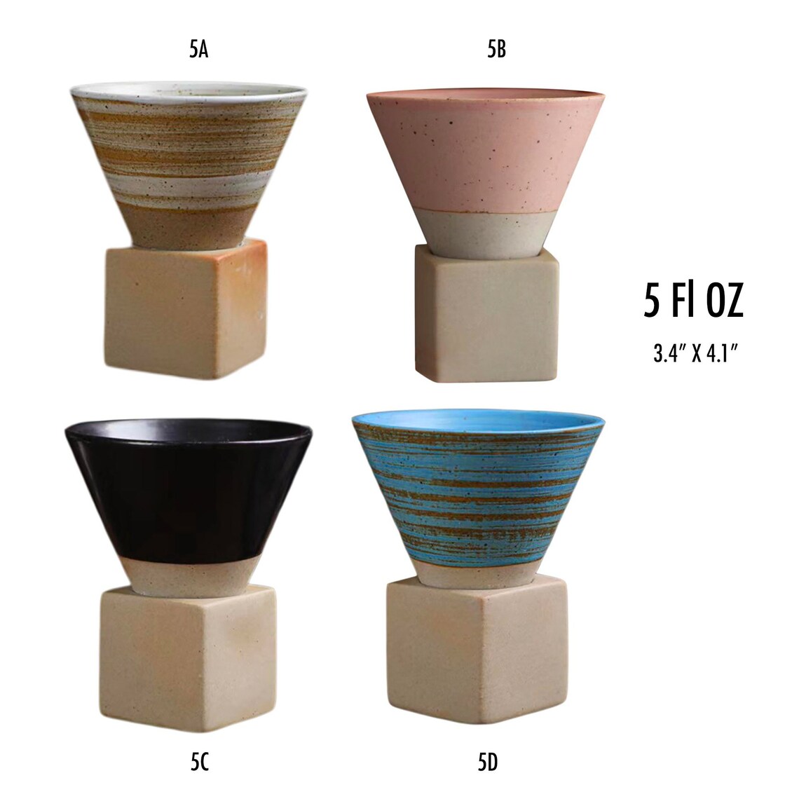 Unique Ceramic Cone Shaped Cups for Coffee Espresso Etsy
