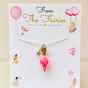 Fairy Dust Bottle Necklaces- Fairy Party Bag Fillers, Fairy Dust Necklace, Fairy Gift Fairy Gift for Fairy Party Bags mini Fairy Dust bottle