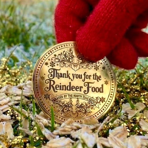 Thank You For The Reindeer Carrot Gold Coin | Santa Left Behind Item - Official Christmas Keepsake | NORTH POLE TREASURY™