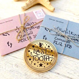 Last Tooth Fairy Gold COIN & LETTER | Final Milk Tooth Keepsake Gift
