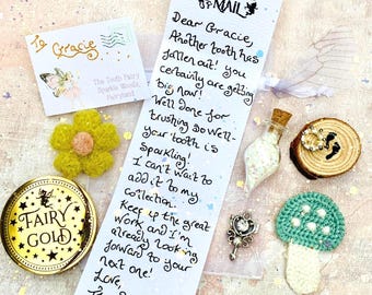 Woodland Tooth Fairy Kit: Personalized Letter, Fairy Dust, Gold Coin