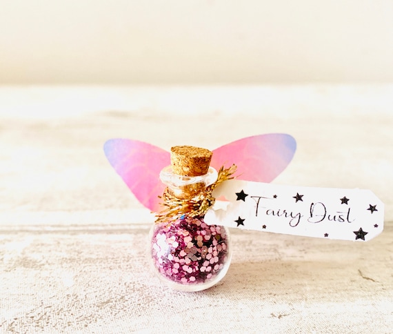 Mini Fairy Dust Bottles with Wings – Tooth Fairy Gift with Letter | Fairy Party Favors & Fillers
