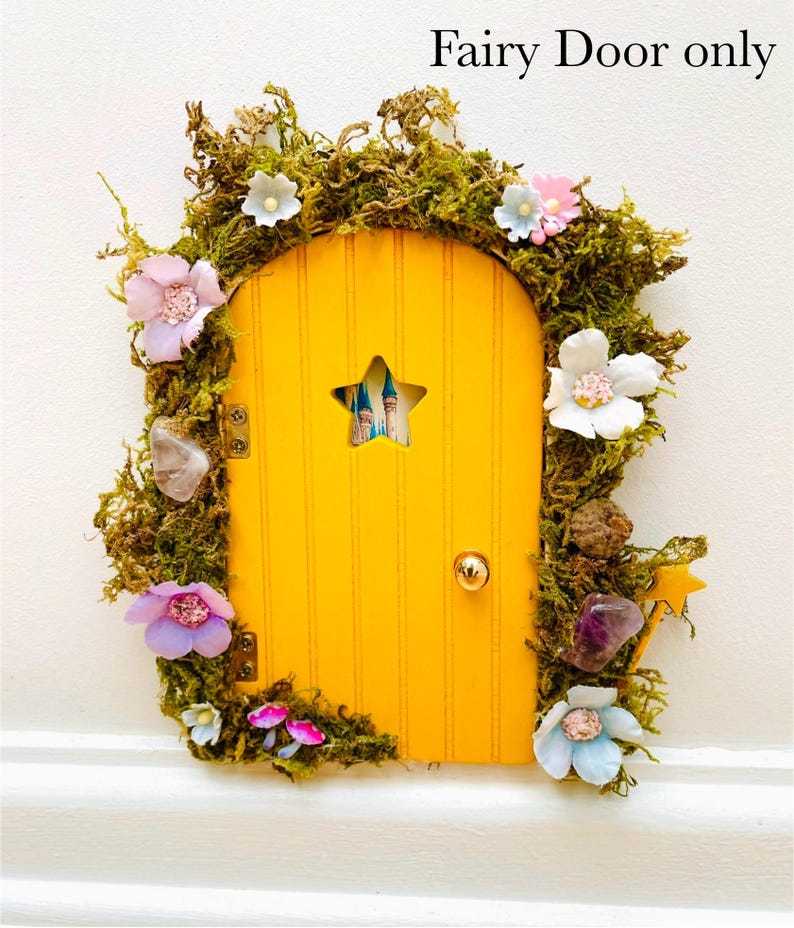 Deluxe Opening FAIRY DOOR With Glowing Windows, Fairy Mailbox & Fairy ...