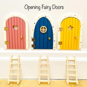 OPENING Fairy Doors - Fairy Bedroom Decor- perfect Fairy Birthday Gift! Fairy Door Key with Fairy Dust and Fairy Gold Coin.