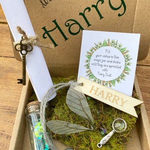 Woodland Fairy BOYS Tooth Fairy Letter Personalised gift box Boy Tooth Fairy kit: Custom Letter, Fairy Dust, Fairy Wings, Magnifying Glas image 9