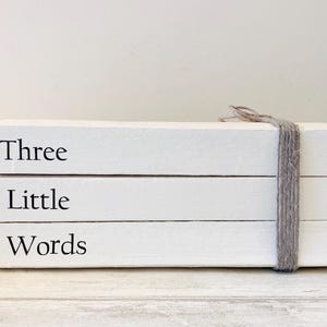 Personalized Book Stack Decor: Rustic Faux Book Ornament