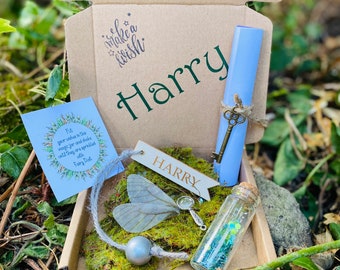 BOY’S Tooth Fairy Letter Tooth Fairy Gifts! Boy Tooth Fairy kit: Custom Letter, Fairy Dust, Fairy Wings, Magnifying Glass! Fairy Gold Coin